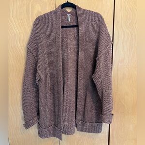 Free People High Hopes Tight Knit Open Front Cardigan Size Medium
